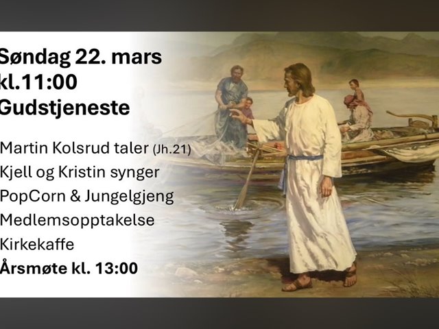 Gudstjeneste 22 mars